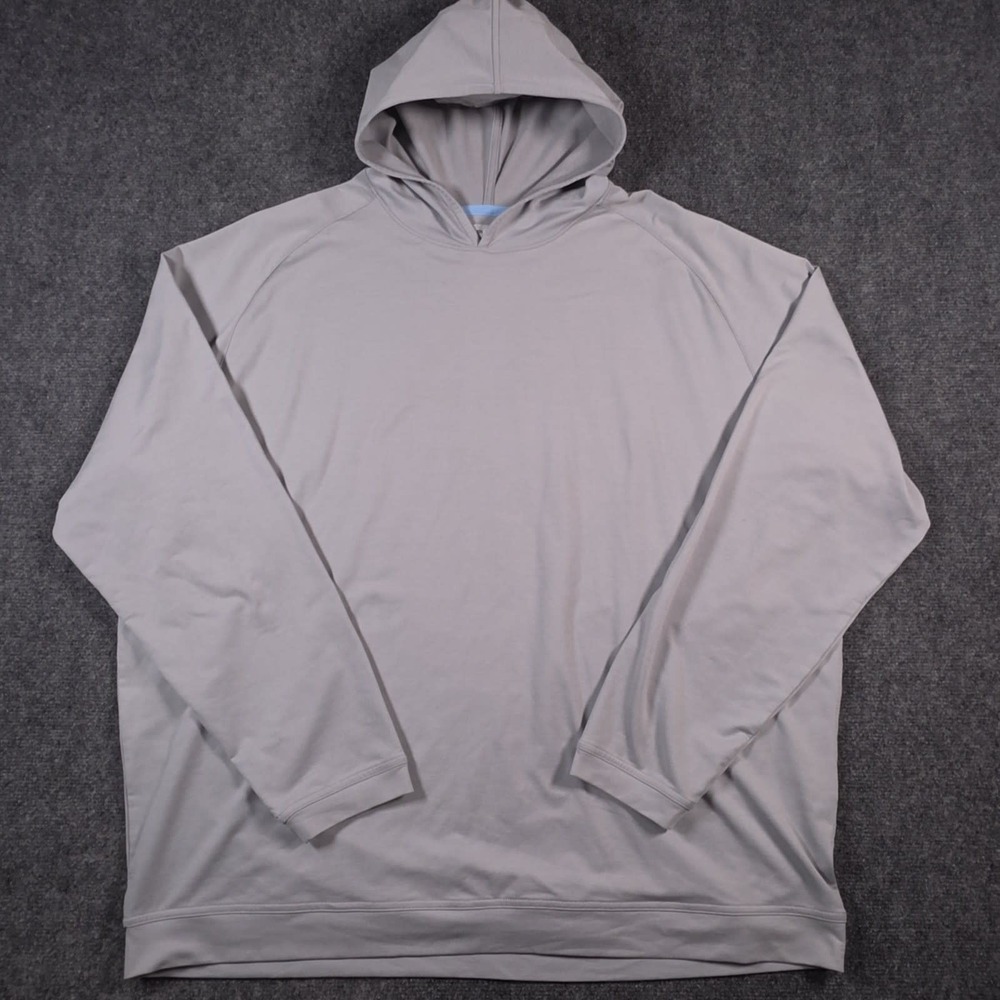 Peter Millar Pine Performance Hoodie Mens 3XL Gray Pullover Lightweight  Wicking - Picture 2 of 11